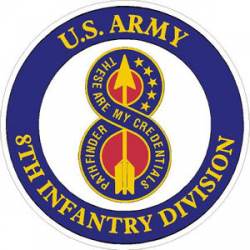 U.S. Army 8th Infantry Division - Sticker