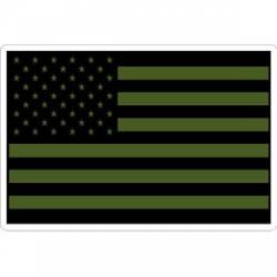 OD Green US American Flag  - Sticker