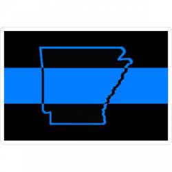Thin Blue Line Arkansas State Outline - Sticker