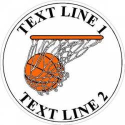 Custom Your Text Here Basketball - Sticker