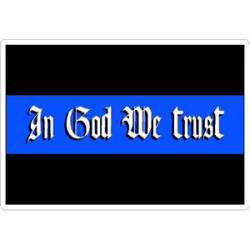Thin Blue Line In God We Trust - Sticker