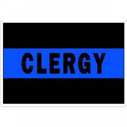 Thin Blue Line Clergy Black - Sticker