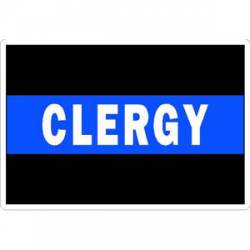 Thin Blue Line Clergy White - Sticker