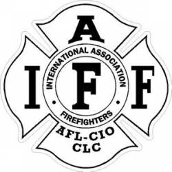 Black & White IAFF International Association Firefighters - Sticker
