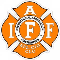 Orange IAFF International Association Firefighters - Sticker