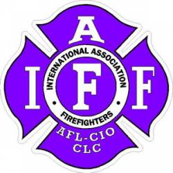Purple IAFF International Association Firefighters - Sticker