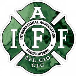 Multi Green IAFF International Association Firefighters - Sticker