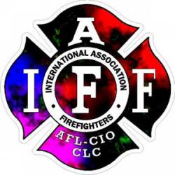 Multi Color IAFF International Association Firefighters - Sticker