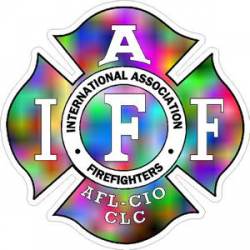 Rainbow Haze IAFF International Association Firefighters - Sticker