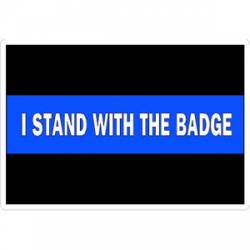 Thin Blue Line I Stand With The Badge White - Sticker