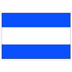 Thin White Line Blue Background - Sticker