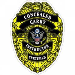 Concealed Carry Instructor Certified Seal Badge - Sticker