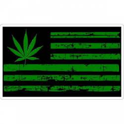 Cannabis American Flag - Sticker