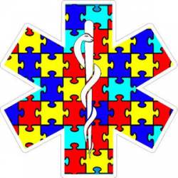 Autism Awareness EMS Star Of Life - Sticker