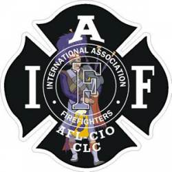 Bagpipes Honorguard Black IAFF International Association Firefighters - Sticker