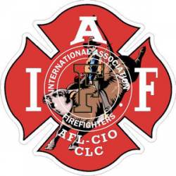 Rodeo Bull Rider IAFF International Association Firefighters - Sticker