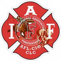 Steer Roping IAFF International Association Firefighters - Sticker