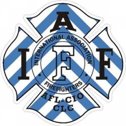 Blue Chevrons IAFF International Association Firefighters - Sticker