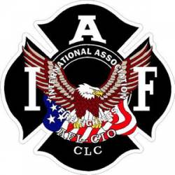 Eagles & Flag IAFF International Association Firefighters - Sticker