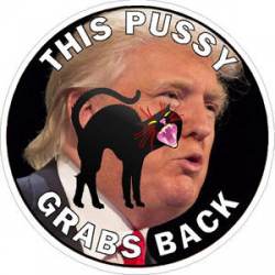 This Pussy Grabs Back Anti Donald Trump - Sticker
