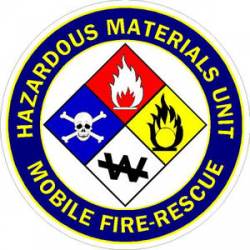 Hazardous Materials Unit Mobile Fire-Rescue - Sticker