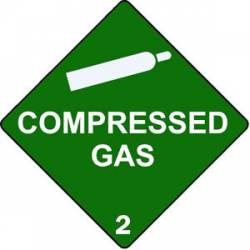 Compressed Gas #2 Green Diamond - Sticker