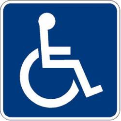 Handicapped Wheelchair Accessible Sign Square - Sticker