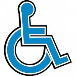 Handicapped Wheelchair Accessible Sign Diecut - Sticker