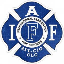 Blue Distressed IAFF International Association Firefighters - Sticker