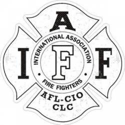 White Distressed IAFF International Association Firefighters - Sticker