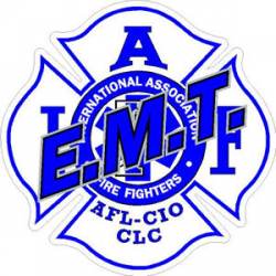 EMT Blue IAFF International Association Firefighters - Sticker