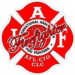 Firefighter Red IAFF International Association Firefighters - Sticker
