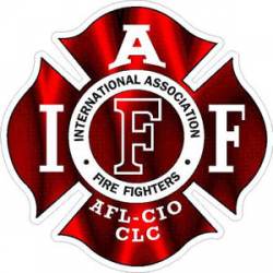 Red & Black IAFF International Association Firefighters - Sticker