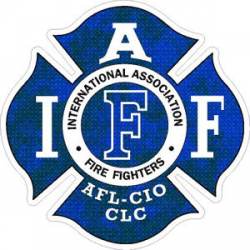 Blue & Black IAFF International Association Firefighters - Sticker
