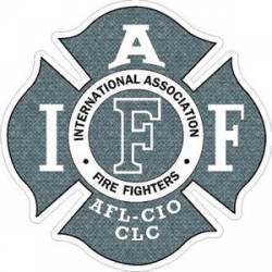 Dark Gray IAFF International Association Firefighters - Sticker