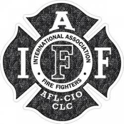 Black Marble IAFF International Association Firefighters - Sticker