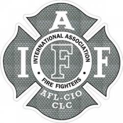 Diamond Plate IAFF International Association Firefighters - Sticker