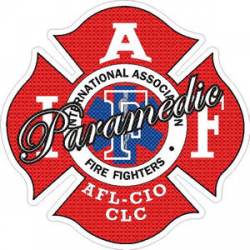 Paramedic Star Of Life IAFF International Association Firefighters - Sticker
