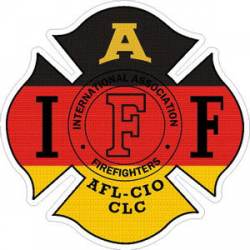 German Germany IAFF International Association Firefighters - Sticker
