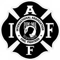 POW MIA IAFF International Association Firefighters - Sticker
