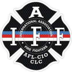 Thin Blue Red White Full Line IAFF International Association Firefighters - Sticker