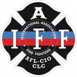 Thin Blue Red Full Line IAFF International Association Firefighters - Sticker