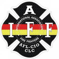 Thin Red Yellow Full Line IAFF International Association Firefighters - Sticker