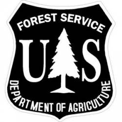 U.S. Forest Service - Black & White Sticker
