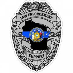 Thin Blue Line Wisconsin State Supports - Sticker