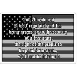 Subdued United States of America Flag 2nd Amendment - Vinyl Sticker