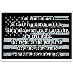 Distressed United States of America Flag 2nd Amendment - Vinyl Sticker