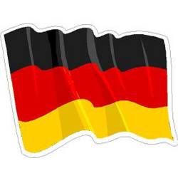 Germany German Wavy Flag - Vinyl Sticker
