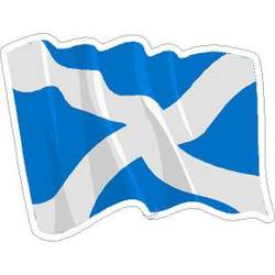 Scotland Wavy Flag - Vinyl Sticker