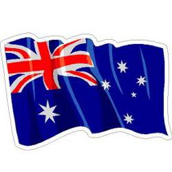 Australia Wavy Flag - Vinyl Sticker
